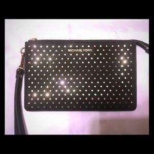 Michael Kors Black Wristlet Clutch